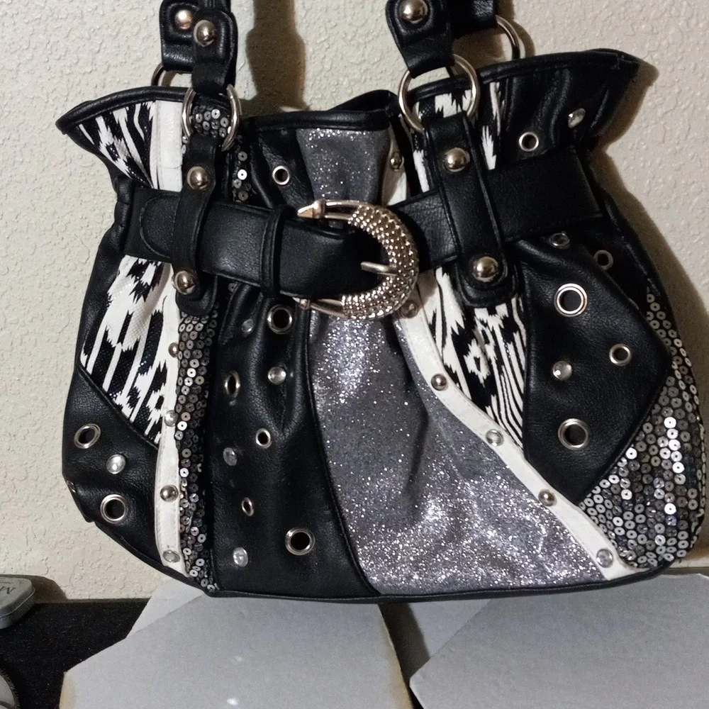 Boutique Shoulder Black Bag Purses - Picture 2 of 6